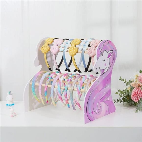 Unicorn Headband Holder Organizer Girls Hair Accessories Storage Display Stand - Picture 4 of 7